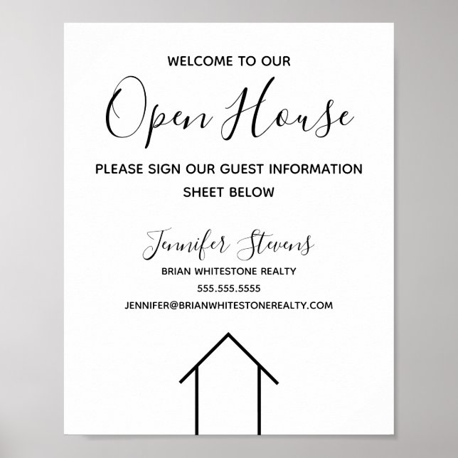 Custom Open House Real Estate Company  Poster (Front)