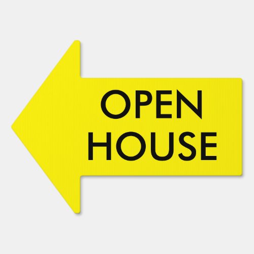 Custom Open House Real Estate Direction  Sign