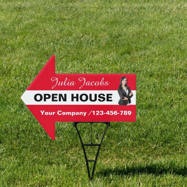 Custom Open House Realtor Photo Real Estate  Sign (Insitu)