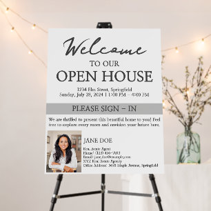 Custom Open House Welcome Sign