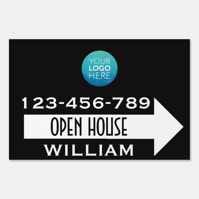 Custom Open House Yard Sign (Front)