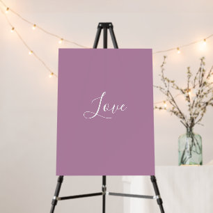 Custom Opera Mauve Solid Color Minimalist Wedding Foam Board