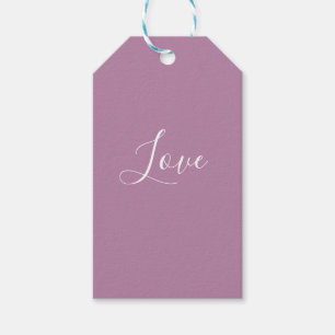Custom Opera Mauve Solid Color Minimalist Wedding  Gift Tags