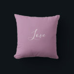 Custom Opera Mauve Solid Color Minimalist Wedding  Throw Pillow<br><div class="desc">Lovable light spring purple opera mauve color. Minimalist simple modern trendy chic style pastel aestethic in lavender solid color. Mauve home decor,  mauve aesthetic decor,  mauve kitchen,  mauve color.</div>