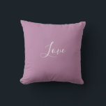 Custom Opera Mauve Solid Color Minimalist Wedding  Throw Pillow<br><div class="desc">Lovable light spring purple opera mauve color. Minimalist simple modern trendy chic style pastel aestethic in lavender solid color. Mauve home decor,  mauve aesthetic decor,  mauve kitchen,  mauve color.</div>