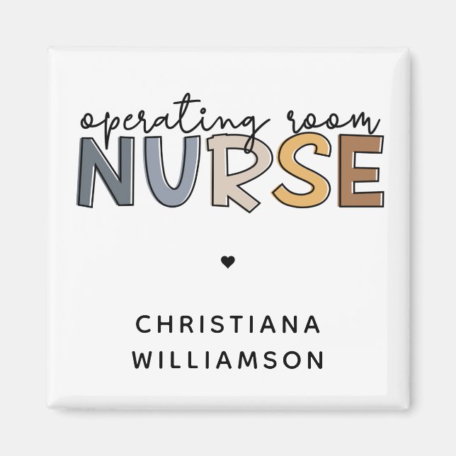 Custom Operating Room Nurse OR Nurse Appreciation Magnet (Front)