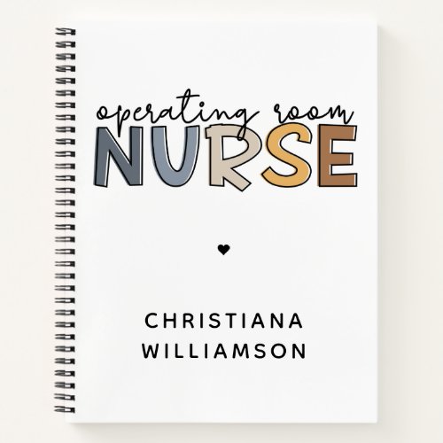 Custom Operating Room Nurse OR Nurse Appreciation Notebook