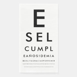 Custom Ophthalmology Eye Chart Paper Guest Towels