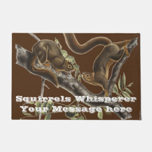 Custom Orange bellied Squirrel Doormat