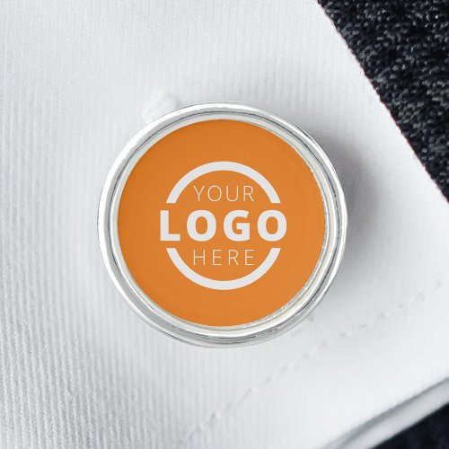 Custom Orange Company Business Logo Employee Staff Cufflinks