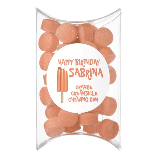 Custom Orange Creamsicle Happy Birthday Gum (Front)