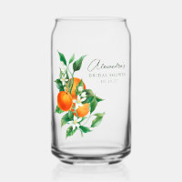 Custom Orange Fruit Botanical Bridal Shower Favor
