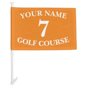Custom Orange Golf Flag