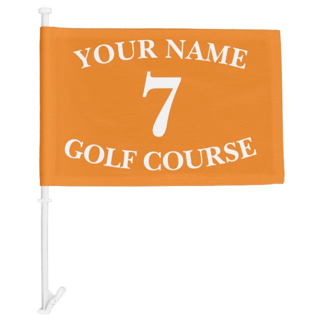 Custom Orange Golf Flag (Front)