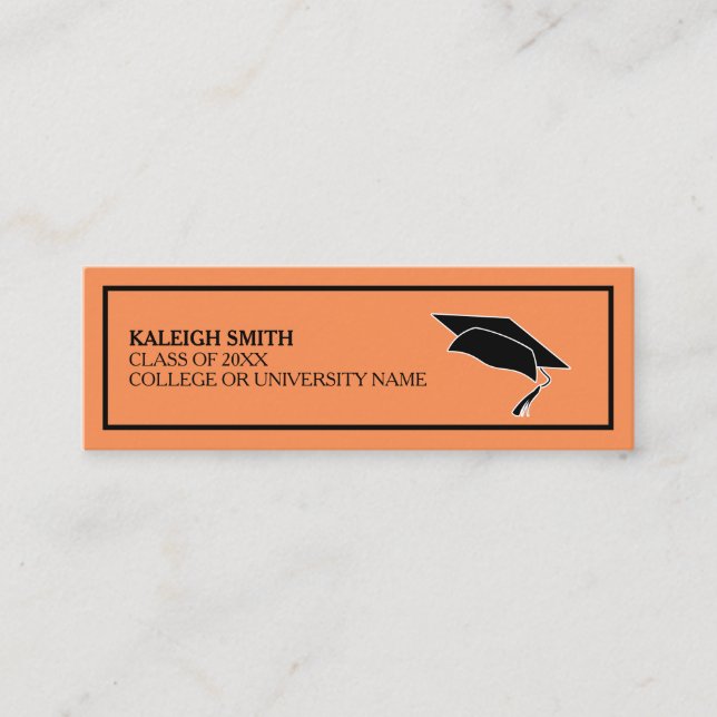 Custom Orange Graduation Insert Name (Front)