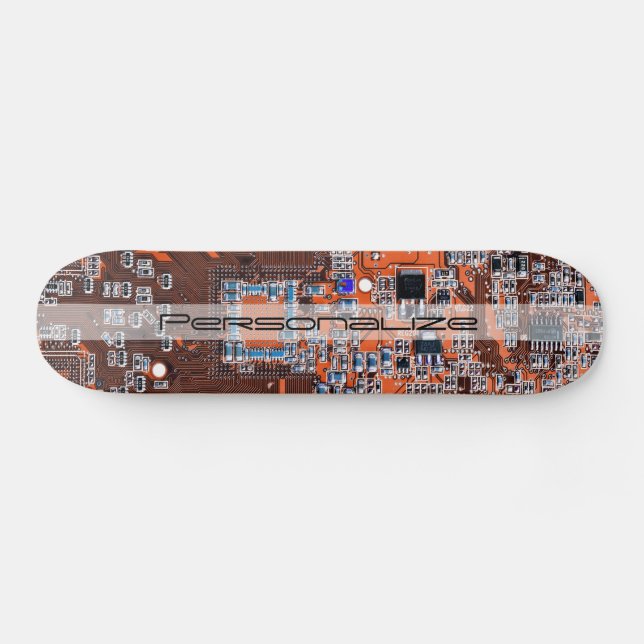 Custom Orange PCB Circuit Board for IT Pros (Horz)