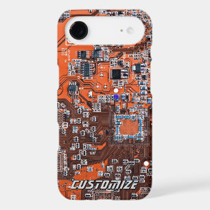 Custom Orange PCB Circuit Board for IT Pros 2 iPhone 17 Air Case