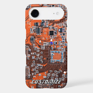 Custom Orange PCB Circuit Board for IT Pros 2 iPhone 17 Air Case