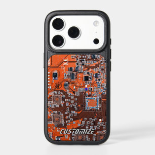 Custom Orange PCB Circuit Board for IT Pros 2 iPhone 17 Pro Case