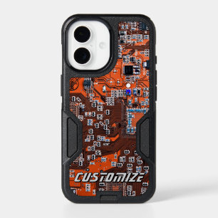 Custom Orange PCB Circuit Board for IT Pros 2 iPhone 17 Case