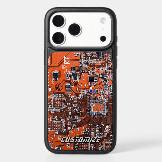Custom Orange PCB Circuit Board for IT Pros 2 iPhone 17 Pro Max Case