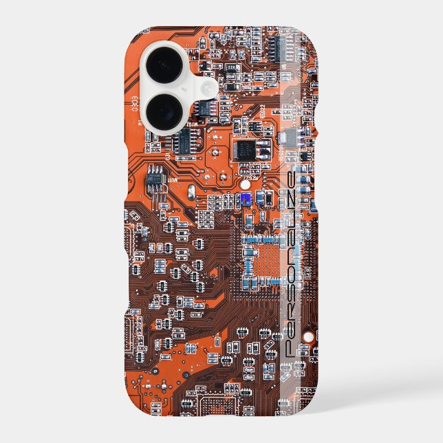 Custom Orange PCB Circuit Board for IT Pros Case-Mate iPhone Case (Back)