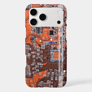 Custom Orange PCB Circuit Board for IT Pros iPhone 17 Pro Max Case