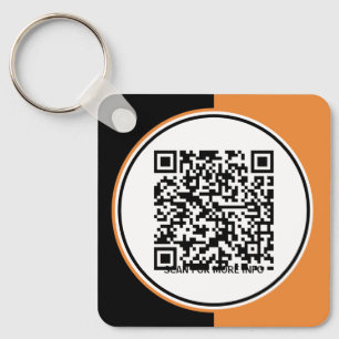 Custom Orange Promotional Business Logo Branded Keychain