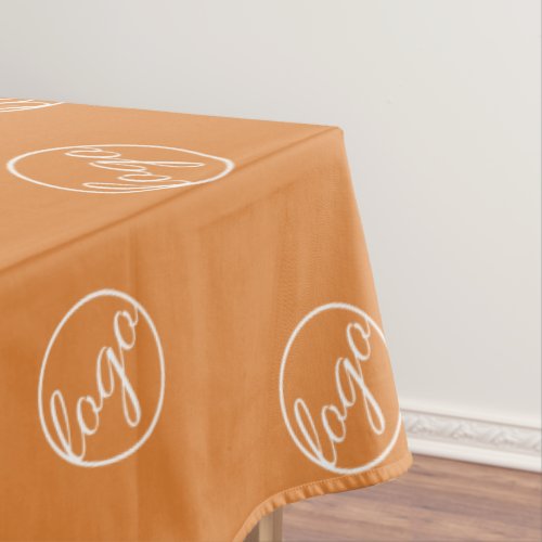 Custom Orange Restaurant Trade Show Logo Business Tablecloth