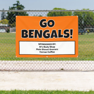Custom Orange Sports Team Banner