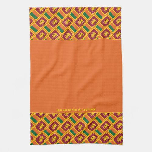 Custom Orange SRI LANKA  Kitchen Towel