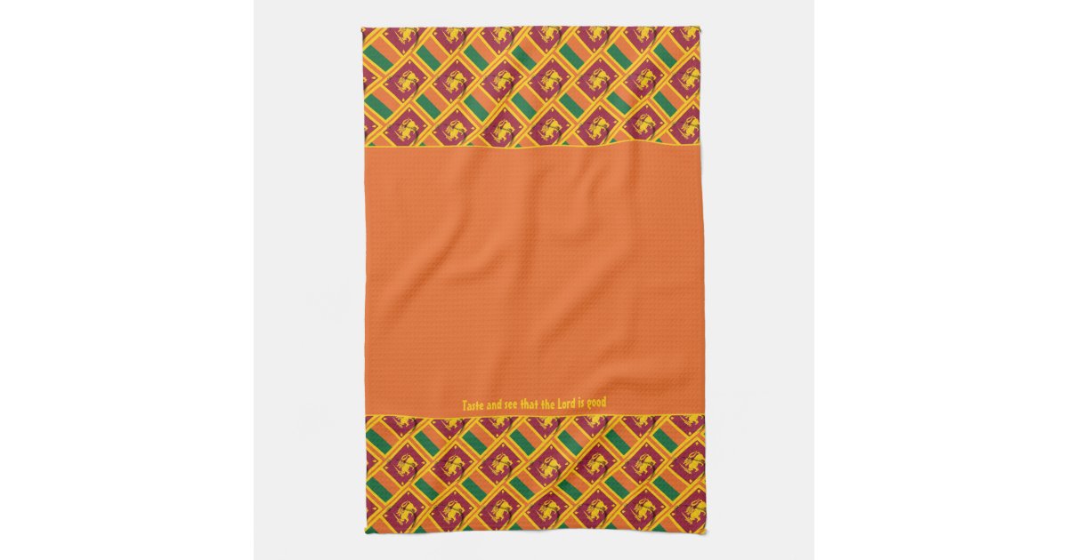 Custom Orange SRI LANKA Kitchen Towel Zazzle