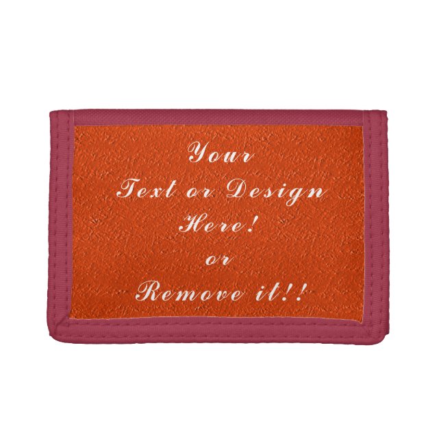 Custom Orange Wallet Case with Unique Texture (Front)