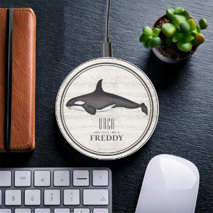 Custom Orca Whale Personalized Wireless Charger
