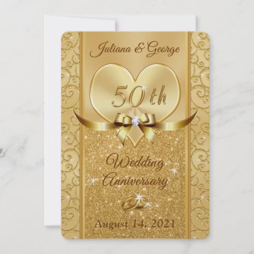 CUSTOM Order 50th Anniversary Invitations Juliana