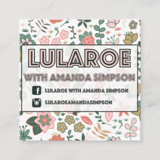 Custom Order for Amanda Simpson Square Business Card