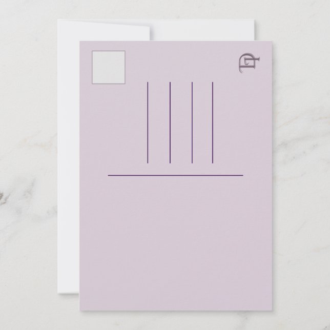 Custom Order Imani & Dakota RSVP Invitation (Back)