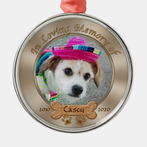 Custom Order In Loving Memory Dog Ornament