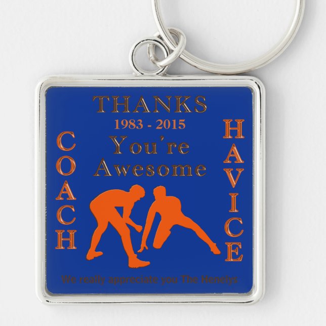 Custom Order Personalized Wrestling Coach Gifts Keychain (Front)