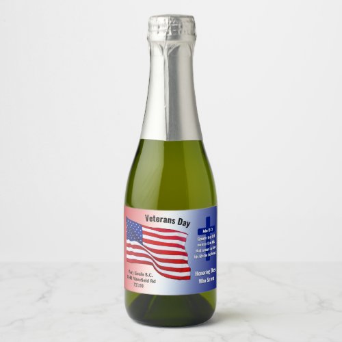 Custom Order Veterans Day Mini Beverage Labels