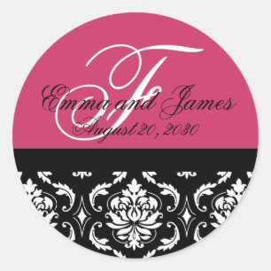 Custom Order Wedding Monogram Fushia #2 Seal