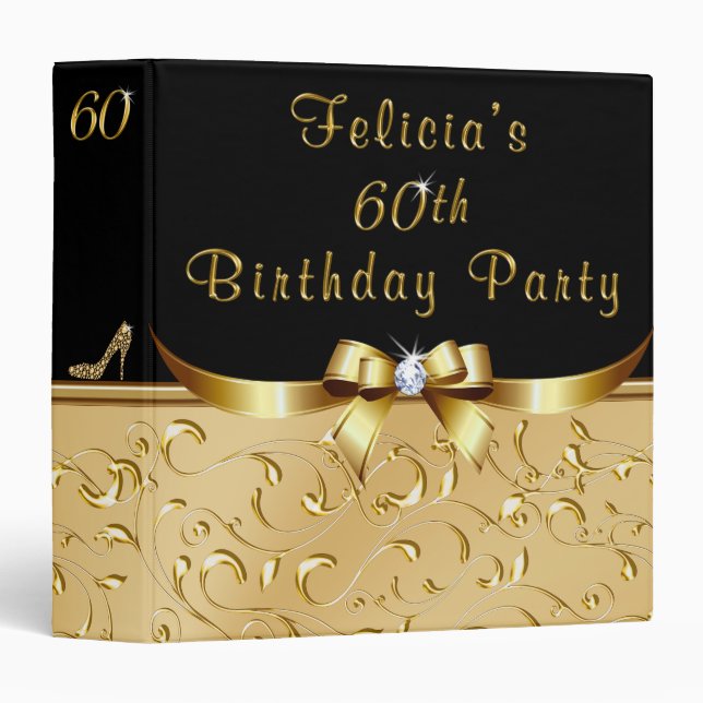 Custom Order Your 60th Birthday Photo Album Binder (Front/Spine)