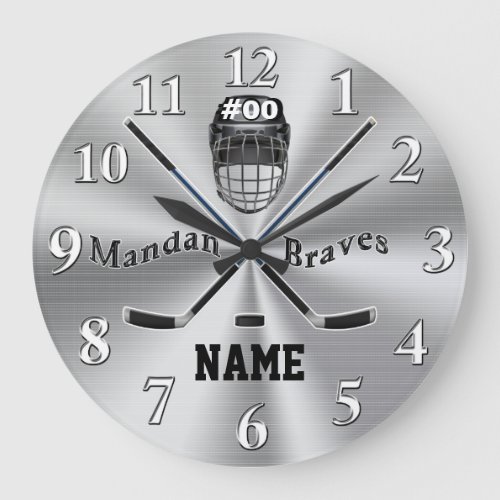 Custom Order your Hockey Wall Clock in Any Colors