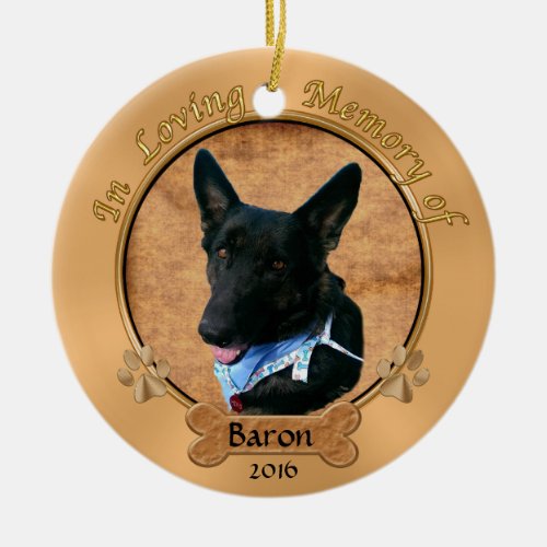 Custom Ordered In Loving Memory Dog Ornament