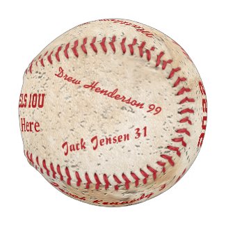 Custom Ordered Personalized Coach Baseball, Ali