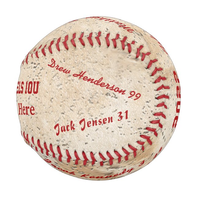 Custom Ordered Personalized Coach Baseball, Ali Baseball (Front Right)