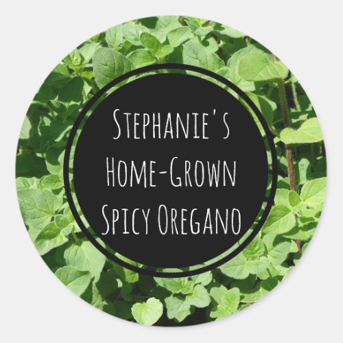 Custom Oregano Spice Herb Bottle Jar Garden Label