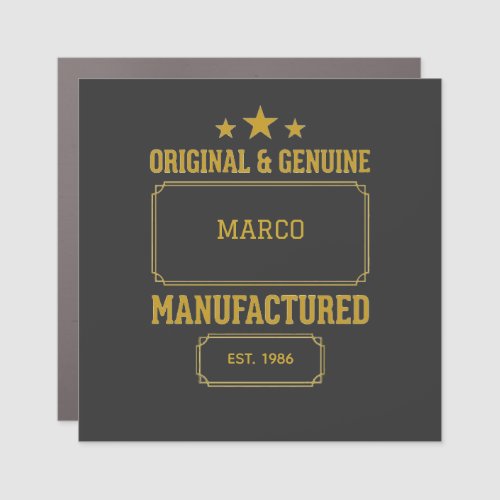 Custom Original &amp; Genuine Birthday Car Magnet