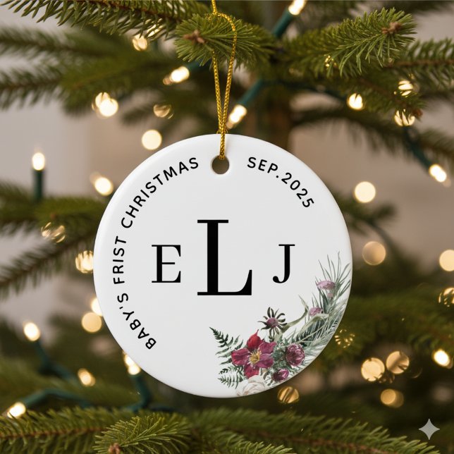 Custom Ornament for Baby's First Christmas & Date (Creator Uploaded)