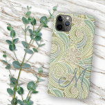 Custom Ornate Chic Pastel Paisley Floral Pattern iPhone 11 Pro Max Case<br><div class="desc">Beautiful contemporary pastel blue violet, pale lime green, soft taupe brown and mauve colored Paisley flowers, swirls and vines pattern. With room to customize or personalize with monogram or initial of your choice. Ornate, funky, modern and whimsical hipster design for the fancy and elegant artistic fashionista or artsy fashion diva,...</div>